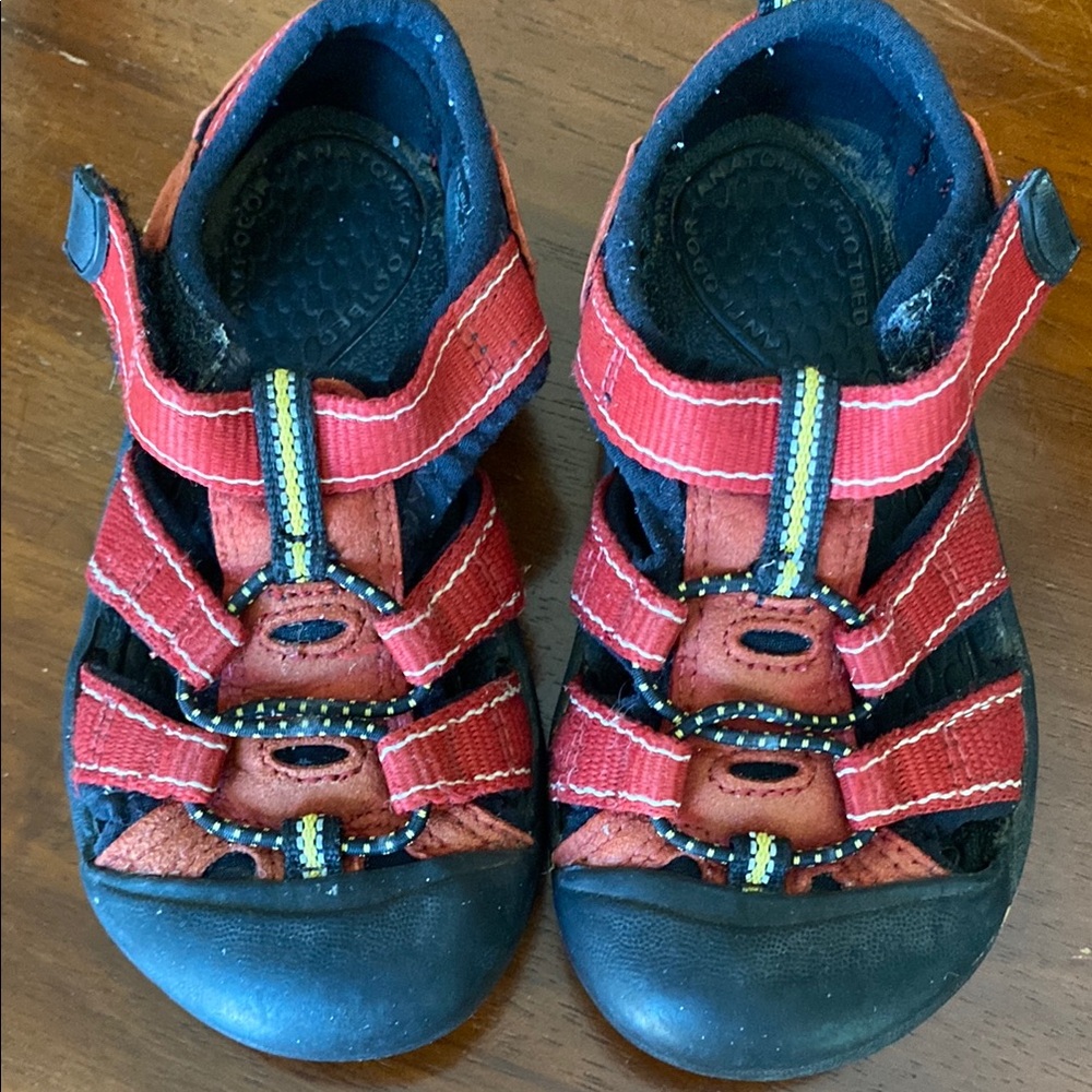 Keen Kids Red and Black Sandals